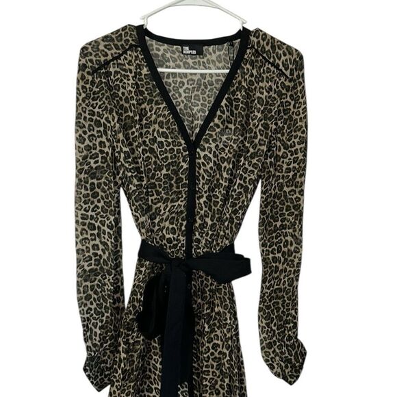 The Kooples Leopard Print Midi Dress(Size 1,Small) - Picture 7 of 11